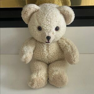 Vintage Snuggle Cream Plush Teddy Bear for Kids